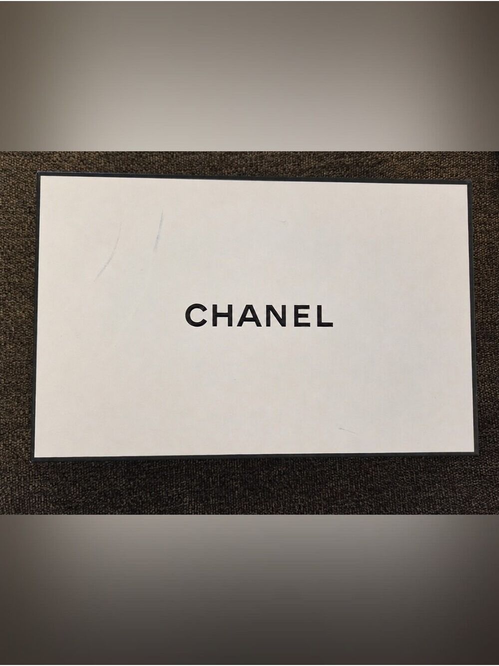 Authentic CHANEL Empty Gift Box White Black Packaging Tissue Wax Seal